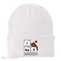 Funny Science Cat I Nap Periodically Cats Lovers Chemistry Beanie thumb 0