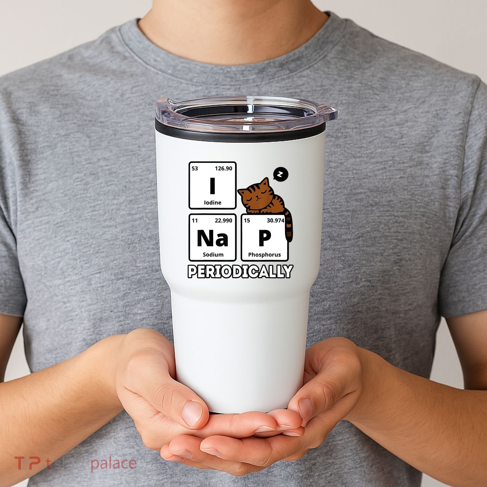 Funny Science Cat I Nap Periodically Cats Lovers Chemistry Tumbler