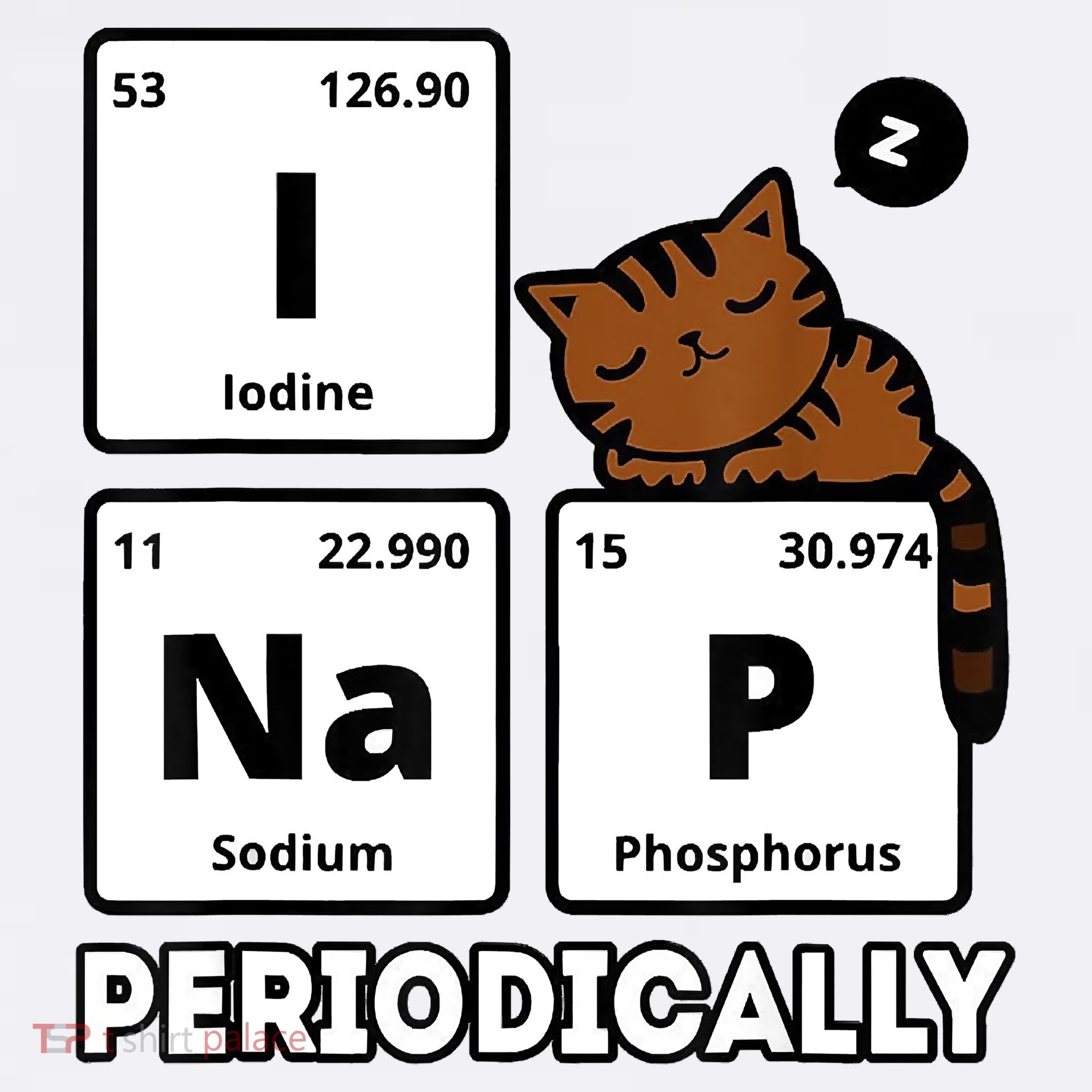 Funny Science Cat I Nap Periodically Cats Lovers Chemistry Mousepad
