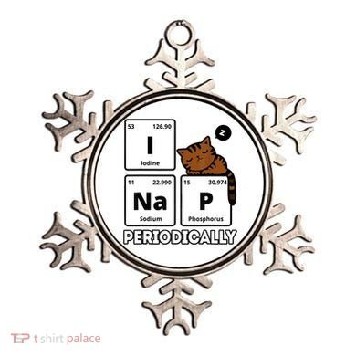 Funny Science Cat I Nap Periodically Cats Lovers Chemistry Ornament