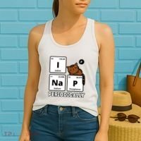 Funny Science Cat I Nap Periodically Cats Lovers Chemistry Women's Tank Top thumb 2