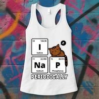 Funny Science Cat I Nap Periodically Cats Lovers Chemistry Women's Tank Top thumb 3