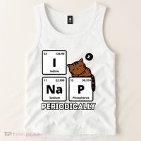 Funny Science Cat I Nap Periodically Cats Lovers Chemistry Tank Top thumb 2