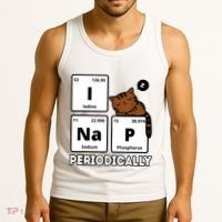 Funny Science Cat I Nap Periodically Cats Lovers Chemistry Tank Top thumb 3