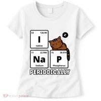 Funny Science Cat I Nap Periodically Cats Lovers Chemistry Women's T-Shirt thumb 0
