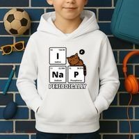 Funny Science Cat I Nap Periodically Cats Lovers Chemistry Kids Hoodie thumb 2