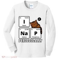 Funny Science Cat I Nap Periodically Cats Lovers Chemistry Kids Long Sleeve Shirt thumb 0