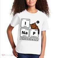 Funny Science Cat I Nap Periodically Cats Lovers Chemistry Kids T-Shirt thumb 2
