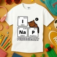 Funny Science Cat I Nap Periodically Cats Lovers Chemistry Kids T-Shirt thumb 3