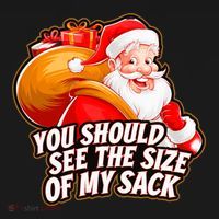 Funny Santa Claus You Should See The Size Of My Sack Women's Hoodie thumb 2