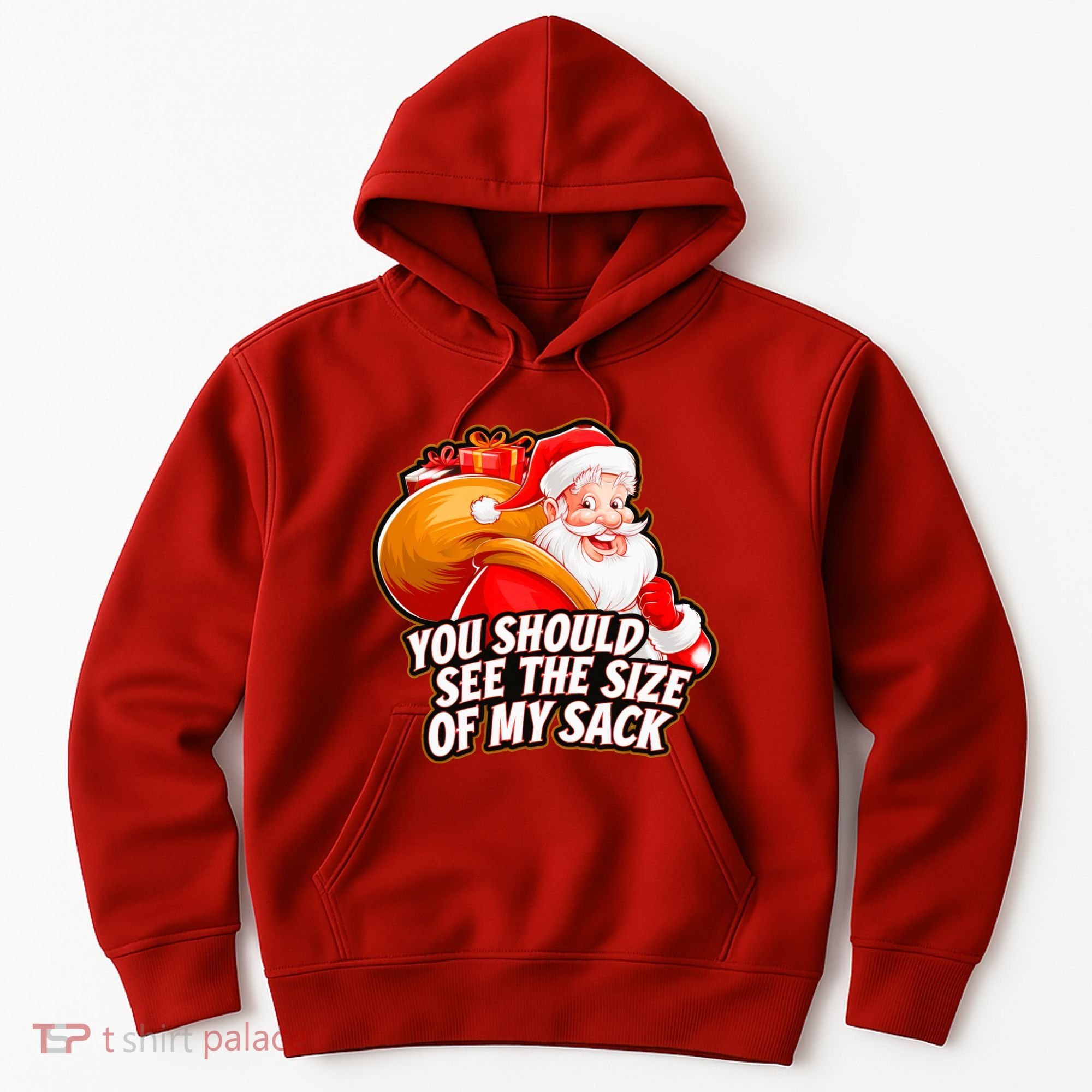 Funny Santa Claus You Should See The Size Of My Sack Hoodie