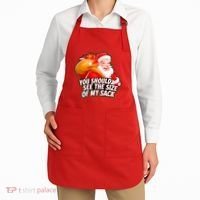 Funny Santa Claus You Should See The Size Of My Sack Apron thumb 2