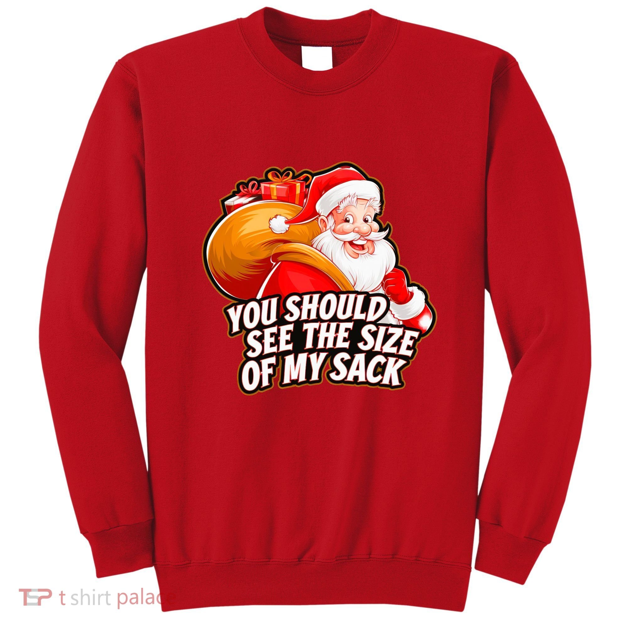Funny Santa Claus You Should See The Size Of My Sack Sweatshirt
