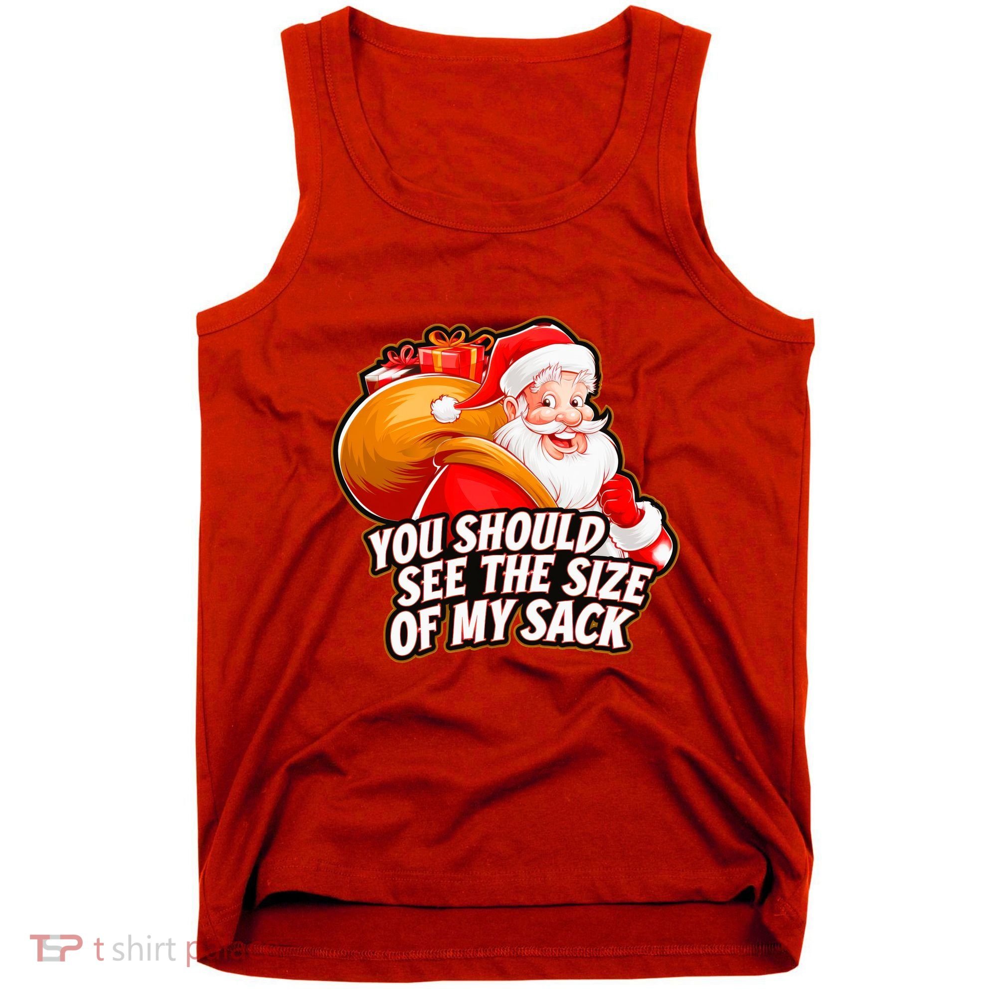 Funny Santa Claus You Should See The Size Of My Sack Tank Top