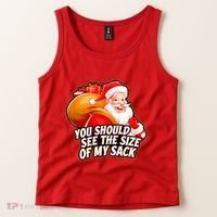 Funny Santa Claus You Should See The Size Of My Sack Tank Top thumb 2