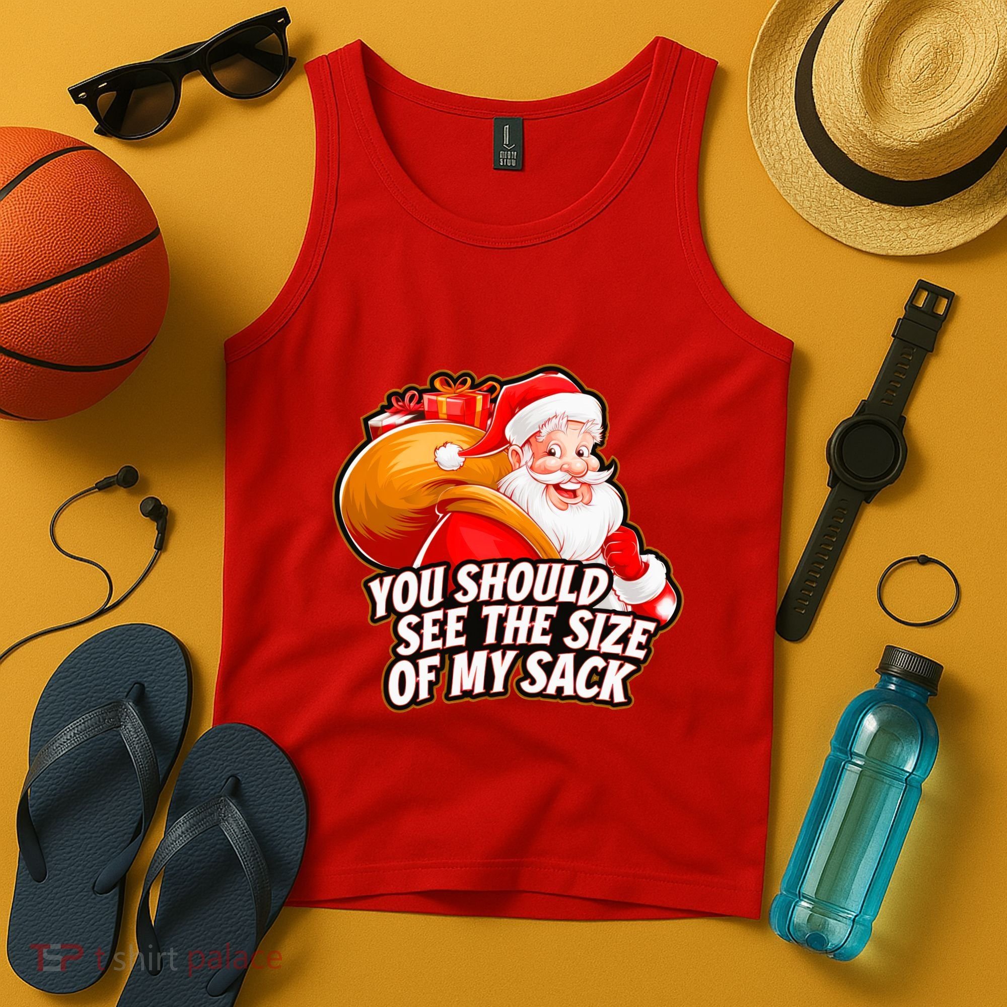 Funny Santa Claus You Should See The Size Of My Sack Tank Top