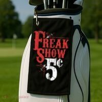 Freak Show Circus Party Weird Carnival Costume Freaky Acts Gift Golf Towel thumb 2