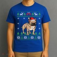 Frenchie Santa Claus Cute French Bulldog Ugly Christmas Gift T-Shirt thumb 3