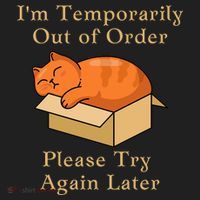 Funny Sleepy Cat Temporarily Out Of Order Beanie thumb 2