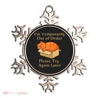 Funny Sleepy Cat Temporarily Out Of Order Ornament thumb 0