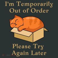 Funny Sleepy Cat Temporarily Out Of Order Long Sleeve Shirt thumb 2