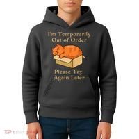 Funny Sleepy Cat Temporarily Out Of Order Kids Hoodie thumb 4