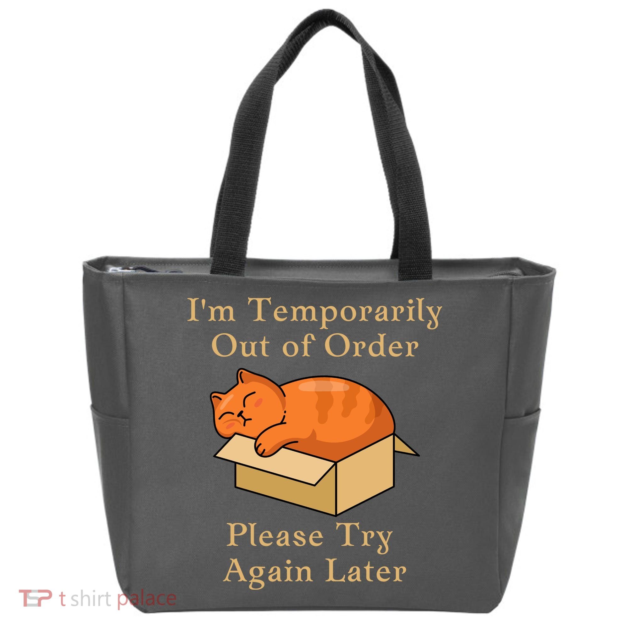 Funny Sleepy Cat Temporarily Out Of Order Tote Bag