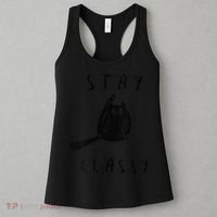 Funny Stay Classy Sarcastic Black Cat Cute Kitten Lover Gift Women's Tank Top thumb 3