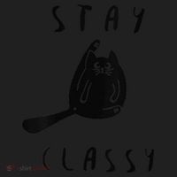 Funny Stay Classy Sarcastic Black Cat Cute Kitten Lover Gift Golf Towel thumb 3