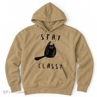 Funny Stay Classy Sarcastic Black Cat Cute Kitten Lover Gift Hoodie thumb 0