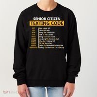 Funny Senior Citizens Texting Code Fathers Day For Grandpa Women's Sweatshirt thumb 0