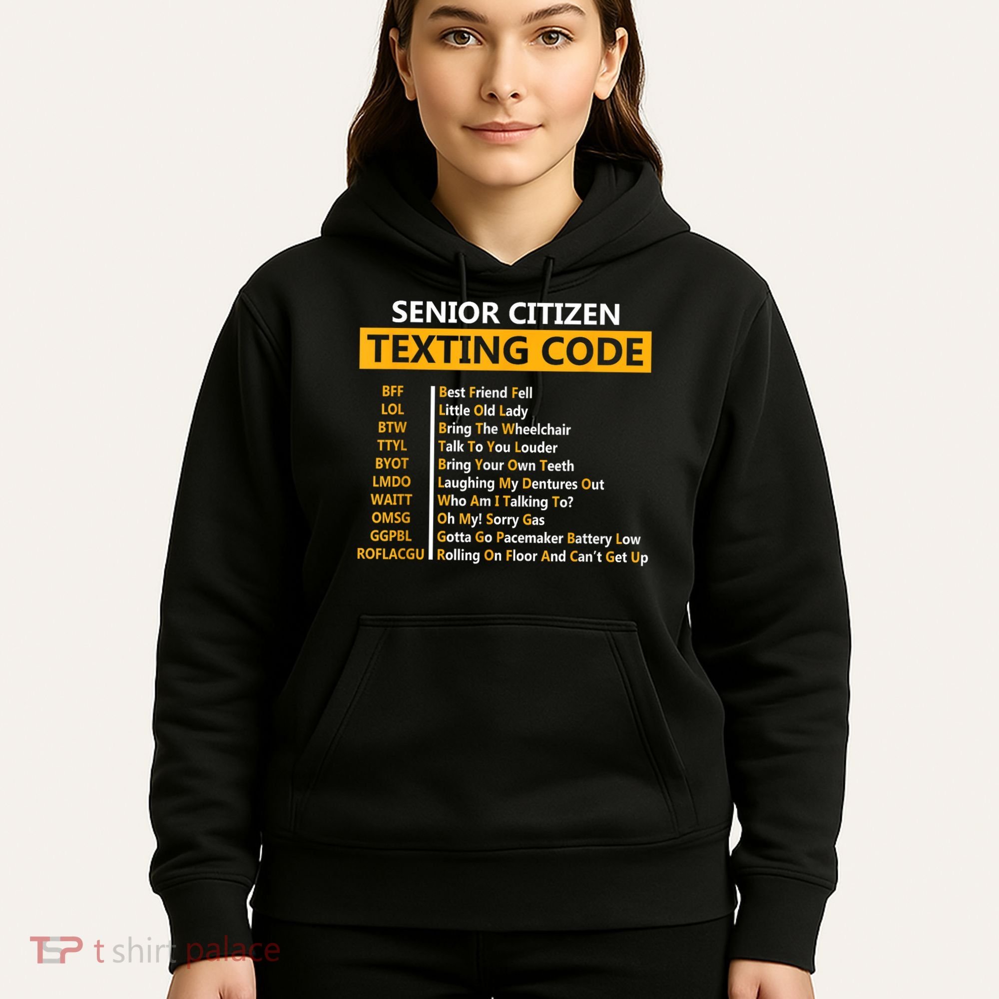 Funny Senior Citizens Texting Code Fathers Day For Grandpa Hoodie