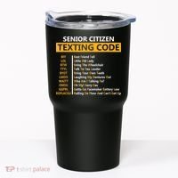 Funny Senior Citizens Texting Code Fathers Day For Grandpa Tumbler thumb 0