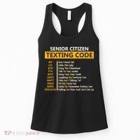 Funny Senior Citizens Texting Code Fathers Day For Grandpa Women's Tank Top thumb 0
