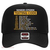 Funny Senior Citizens Texting Code Fathers Day For Grandpa Hat thumb 0