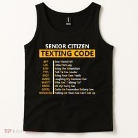 Funny Senior Citizens Texting Code Fathers Day For Grandpa Tank Top thumb 2