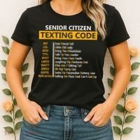 Funny Senior Citizens Texting Code Fathers Day For Grandpa Women's T-Shirt thumb 2