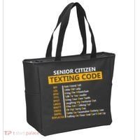 Funny Senior Citizens Texting Code Fathers Day For Grandpa Tote Bag thumb 2