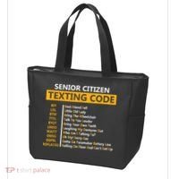 Funny Senior Citizens Texting Code Fathers Day For Grandpa Tote Bag thumb 3