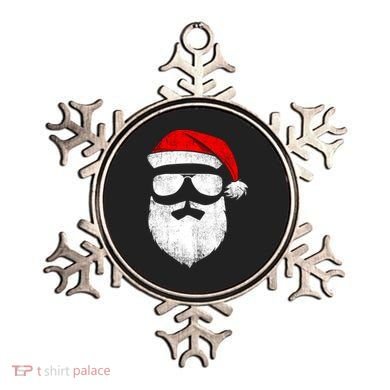 Funny Santa Claus Face Sunglasses With Hat Beard Christmas Ornament