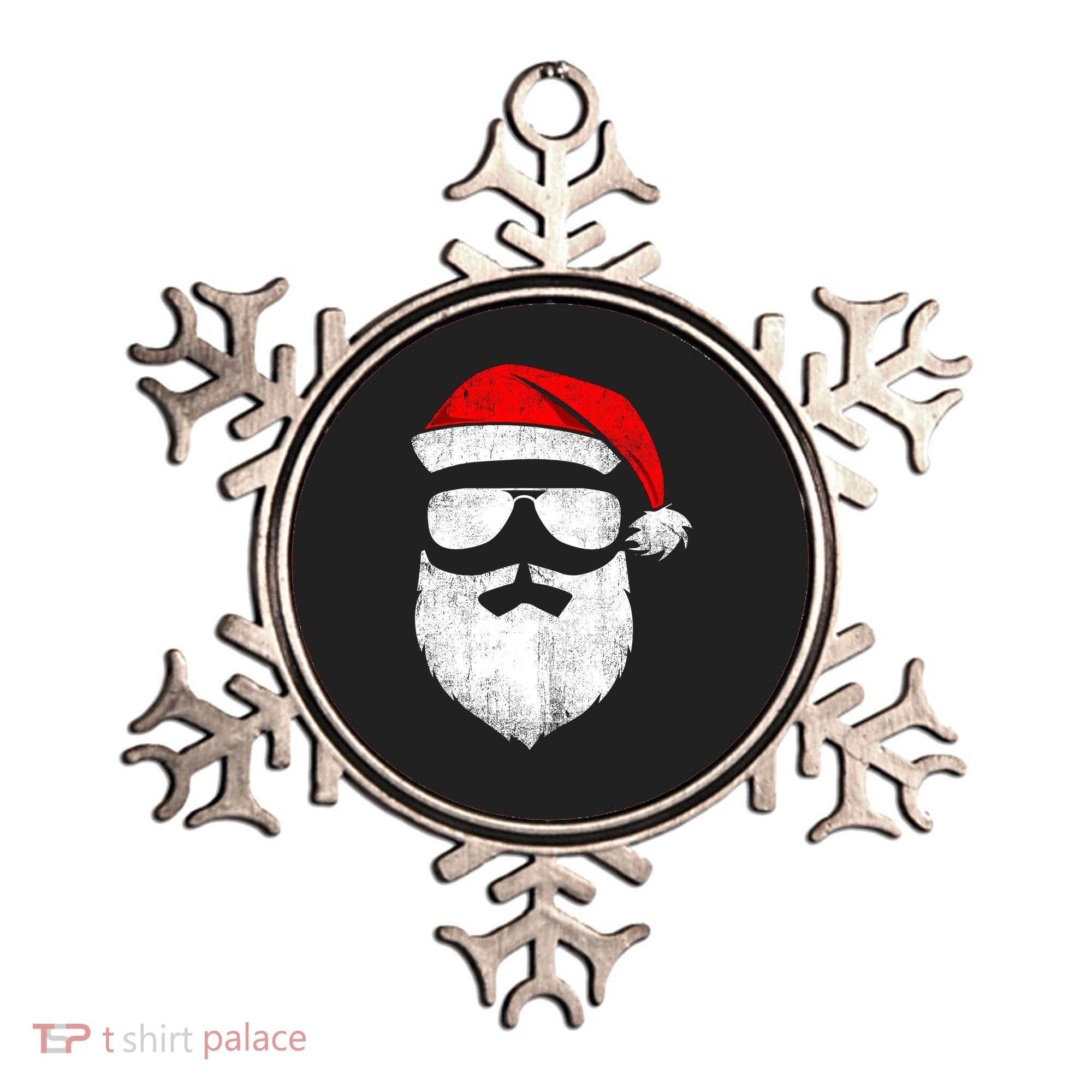 Funny Santa Claus Face Sunglasses With Hat Beard Christmas Ornament