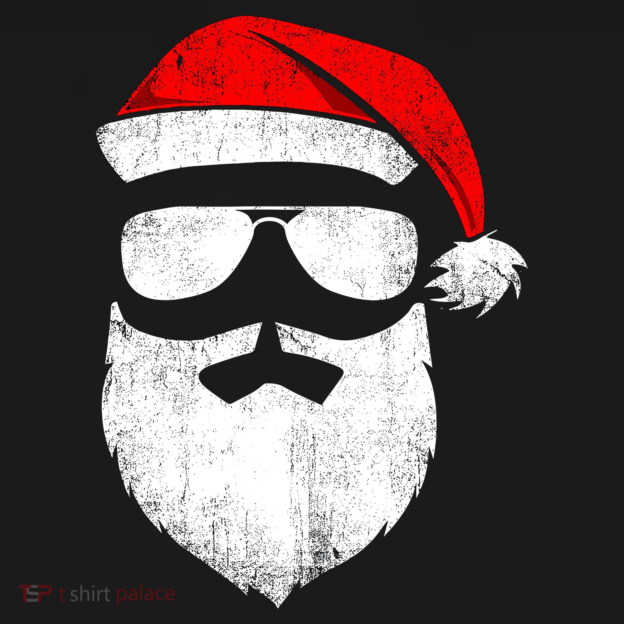 Funny Santa Claus Face Sunglasses With Hat Beard Christmas Ornament