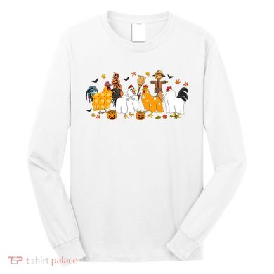 Fall Season Chicken Farmer Farm Long Sleeve Shirt