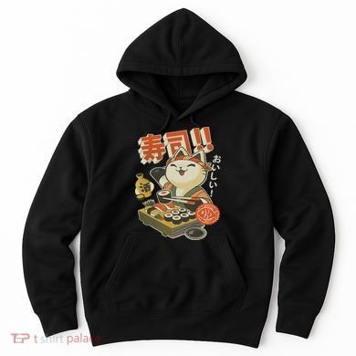 Funny Sushi Cat Chef Hoodie