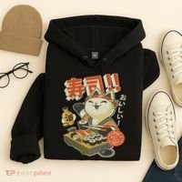 Funny Sushi Cat Chef Hoodie thumb 4