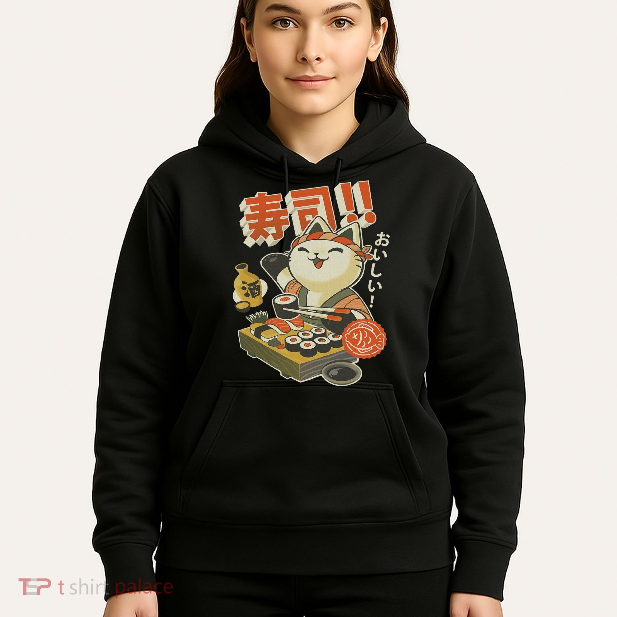Funny Sushi Cat Chef Hoodie