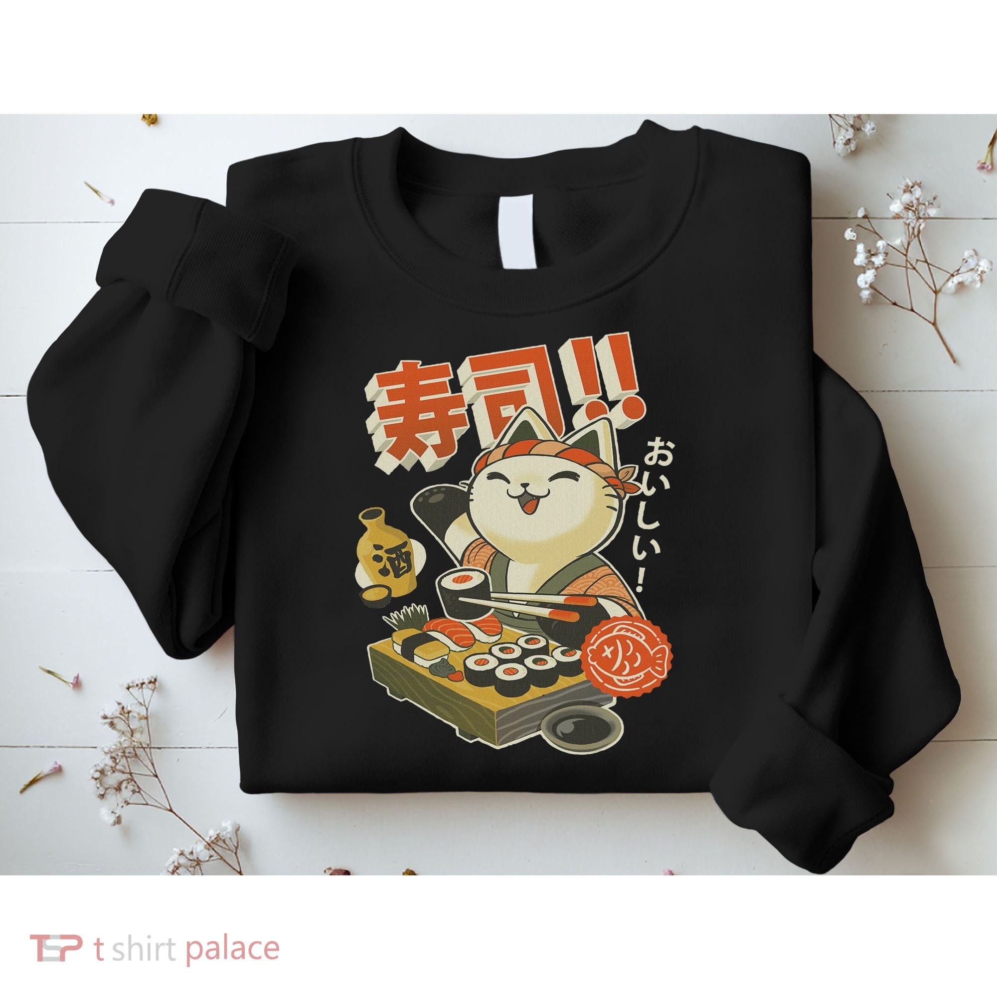 Funny Sushi Cat Chef Sweatshirt