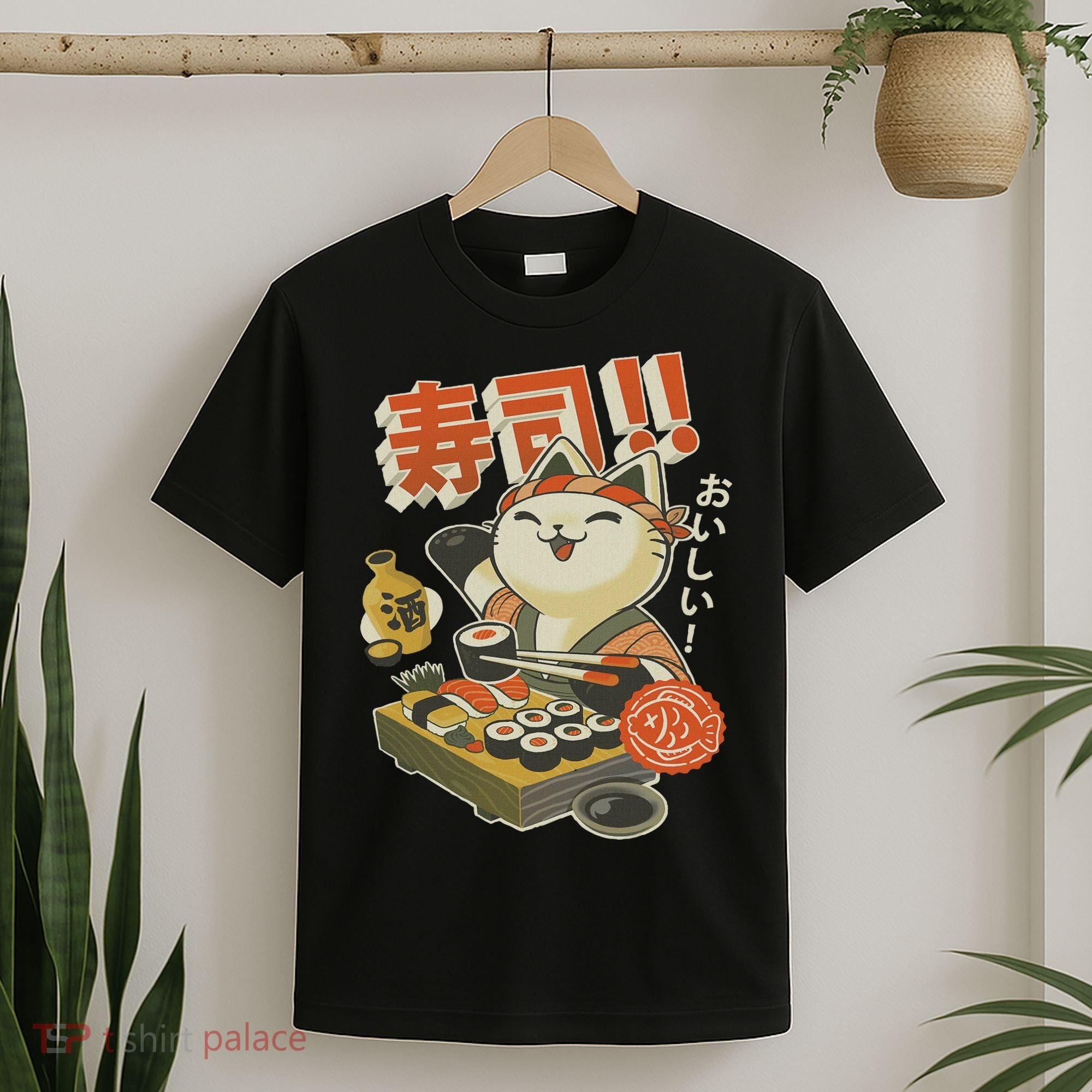 Funny Sushi Cat Chef T-Shirt