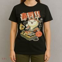 Funny Sushi Cat Chef T-Shirt thumb 4