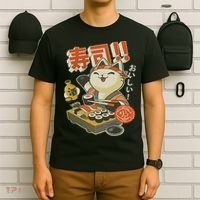 Funny Sushi Cat Chef T-Shirt thumb 6